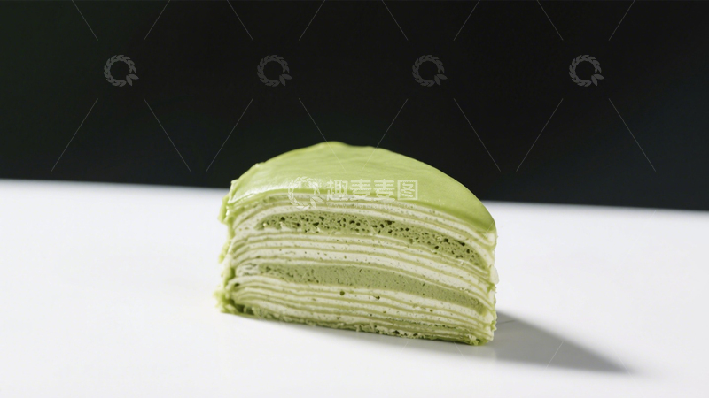 高清大图下载【趣麦麦图】抹茶千层蛋糕4