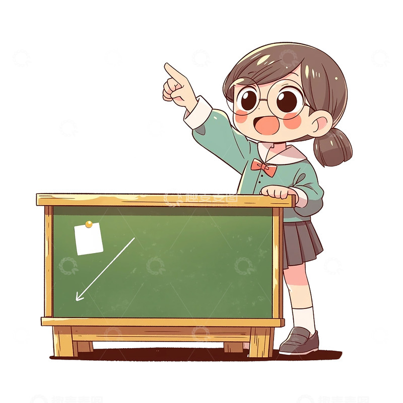 高清大图下载【趣麦麦图】卡通手绘讲师上课免扣元素4
