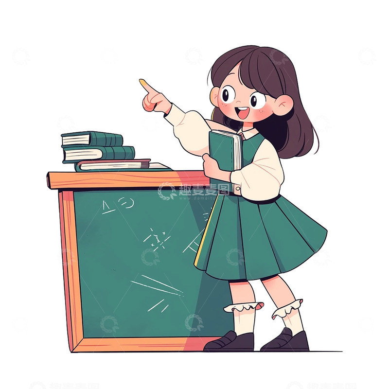 高清大图下载【趣麦麦图】卡通手绘老师讲课免抠元素13