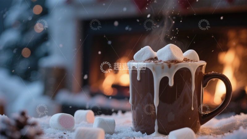 高清大图下载【趣麦麦图】棉花糖热巧克力2