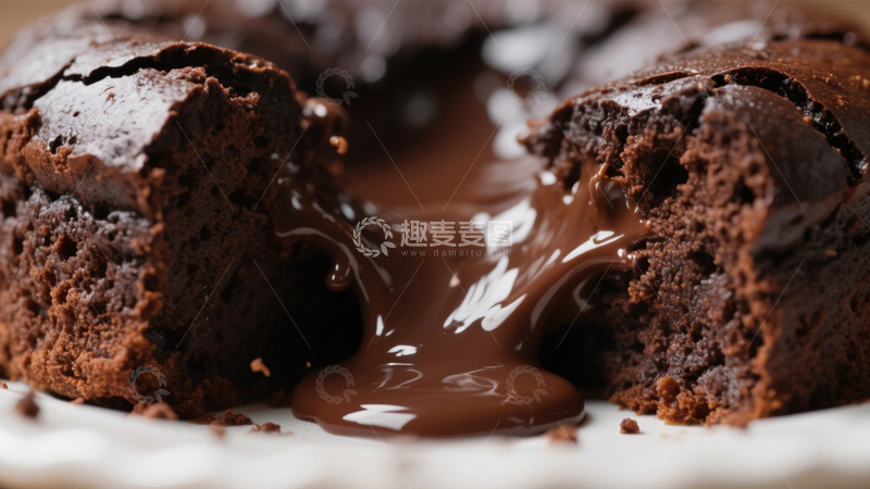高清大图下载【趣麦麦图】爆浆巧克力流心蛋糕2