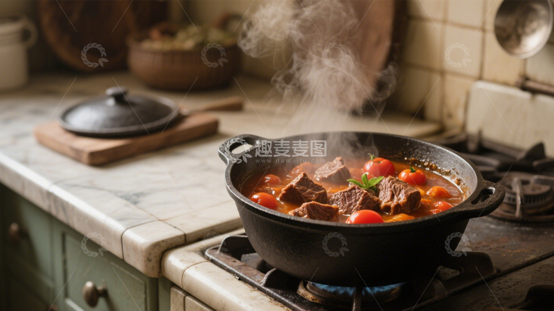 高清大图下载【趣麦麦图】铸铁锅炖牛肉1