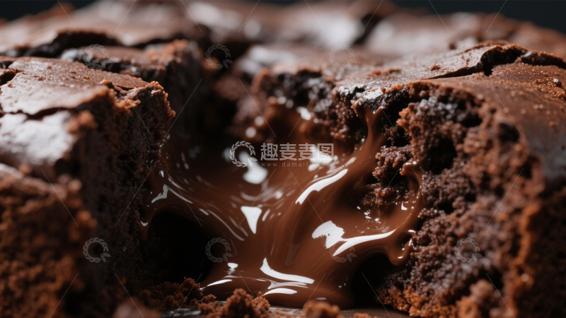 高清大图下载【趣麦麦图】爆浆巧克力流心蛋糕