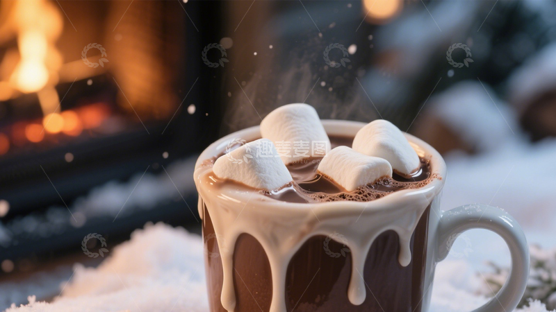 高清大图下载【趣麦麦图】棉花糖热巧克力3