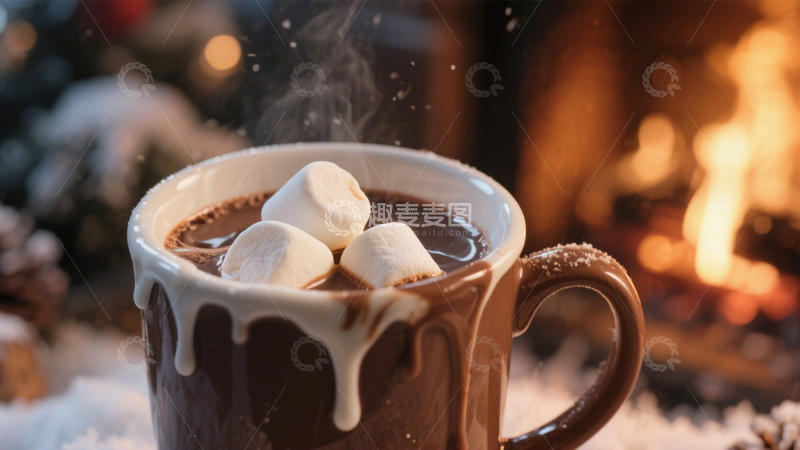 高清大图下载【趣麦麦图】棉花糖热巧克力1