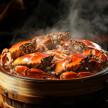 一笼蒸熟的大闸蟹2