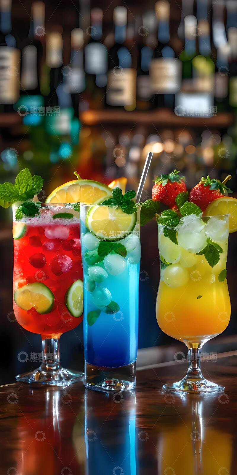 高清大图下载【趣麦麦图】夏日冰凉解暑清爽茶饮