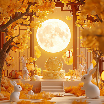 中秋节场景背景2