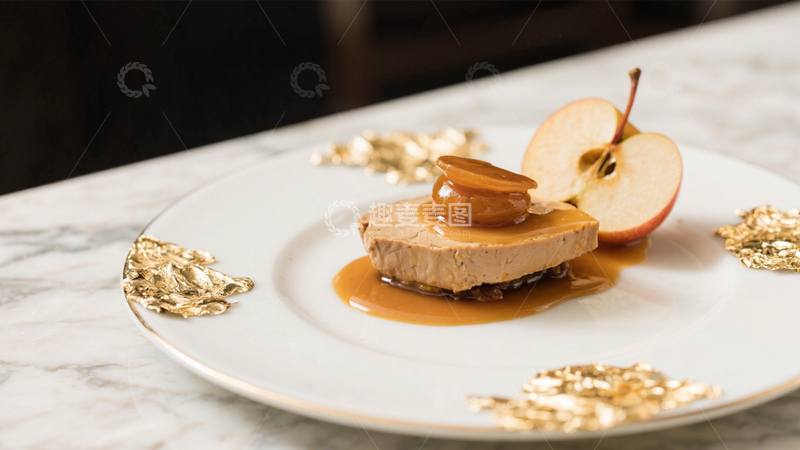 高清大图下载【趣麦麦图】法式鹅肝配苹果2