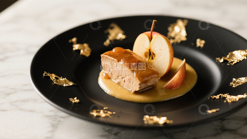 高清大图下载【趣麦麦图】法式鹅肝配苹果4