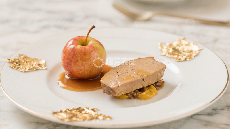 高清大图下载【趣麦麦图】法式鹅肝配苹果3