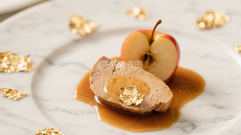 高清大图下载【趣麦麦图】法式鹅肝配苹果1