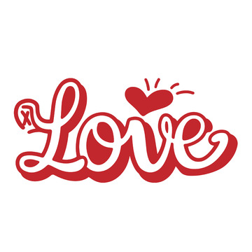 Love浪漫爱心艺术字素材