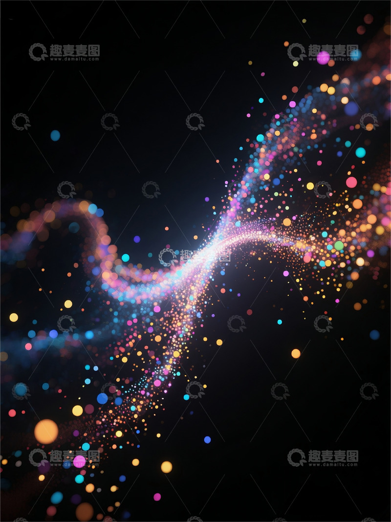特效素材梦幻真实摄影图粒子流动