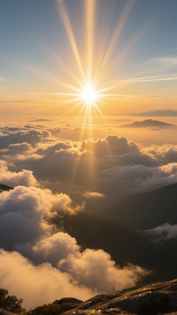 日出云海间金光洒山峦1