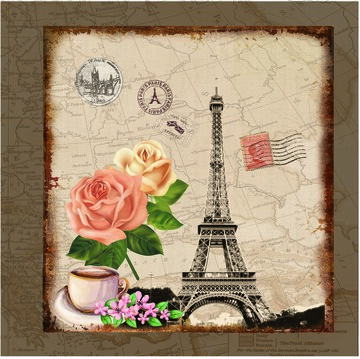 欧式复古装饰画免扣