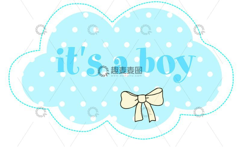 BABY英文字体是个男孩母婴素材