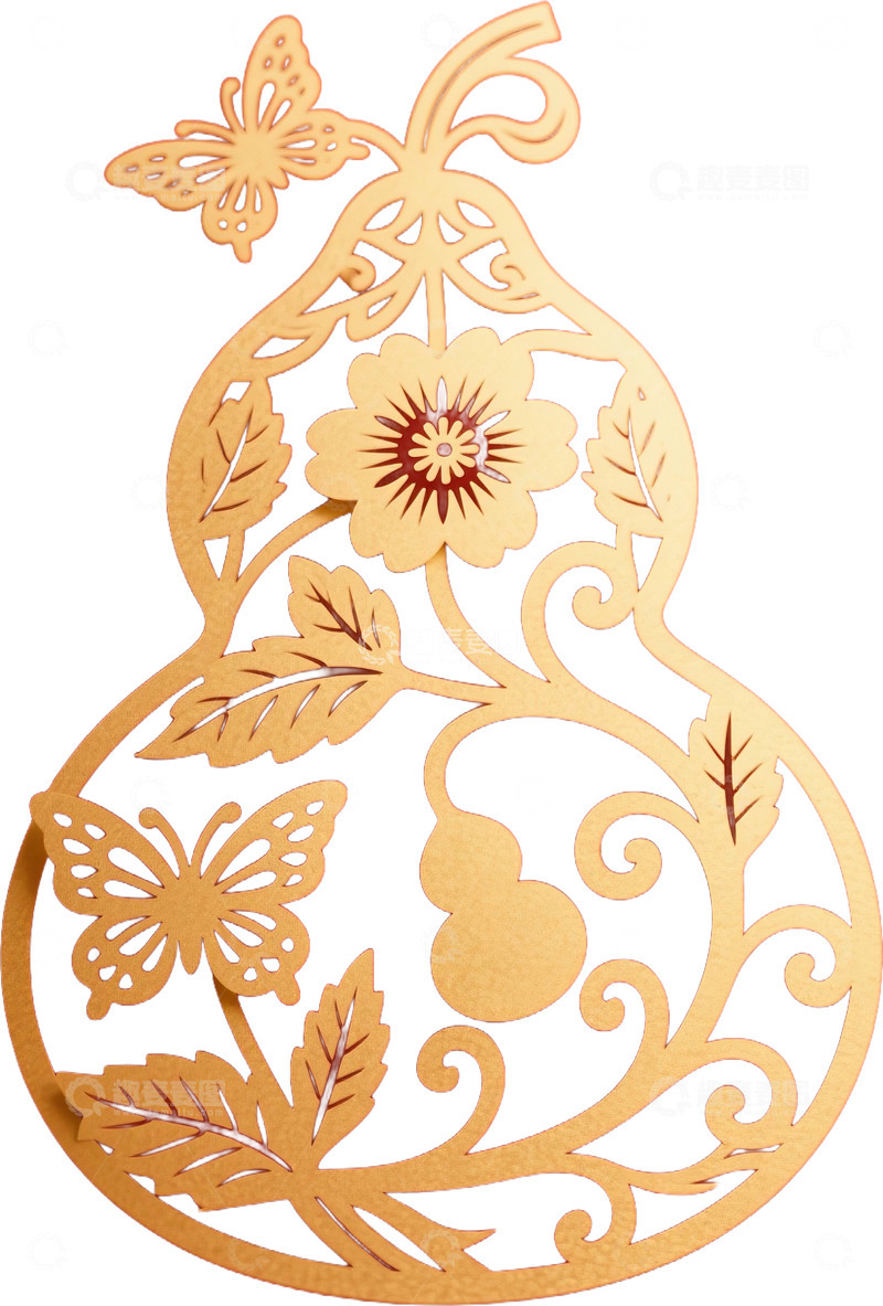 高清大图下载【趣麦麦图】新年金色喜庆葫芦免抠元素