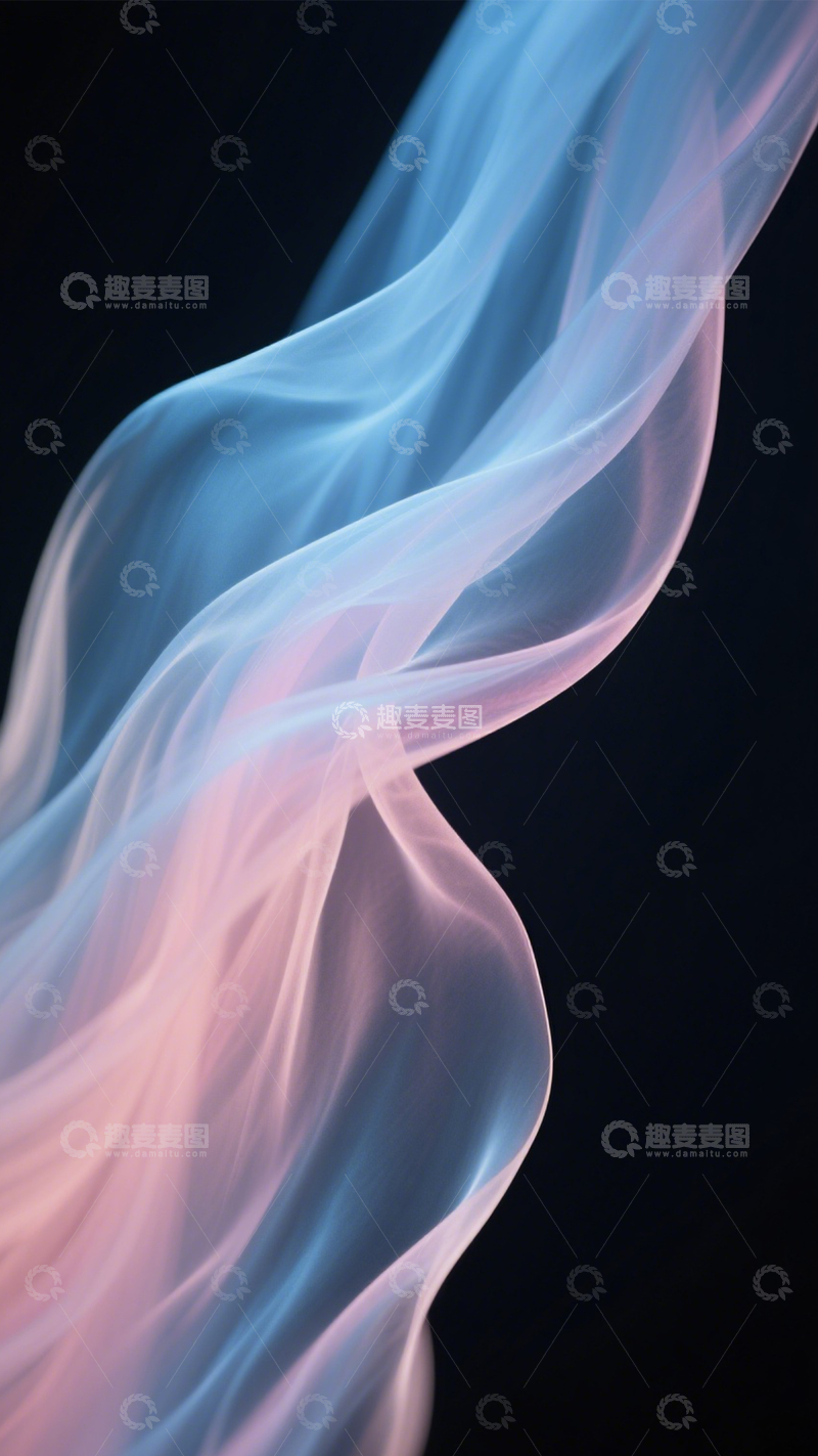 高清大图下载【趣麦麦图】轻纱色彩流动柔美梦幻艺术5
