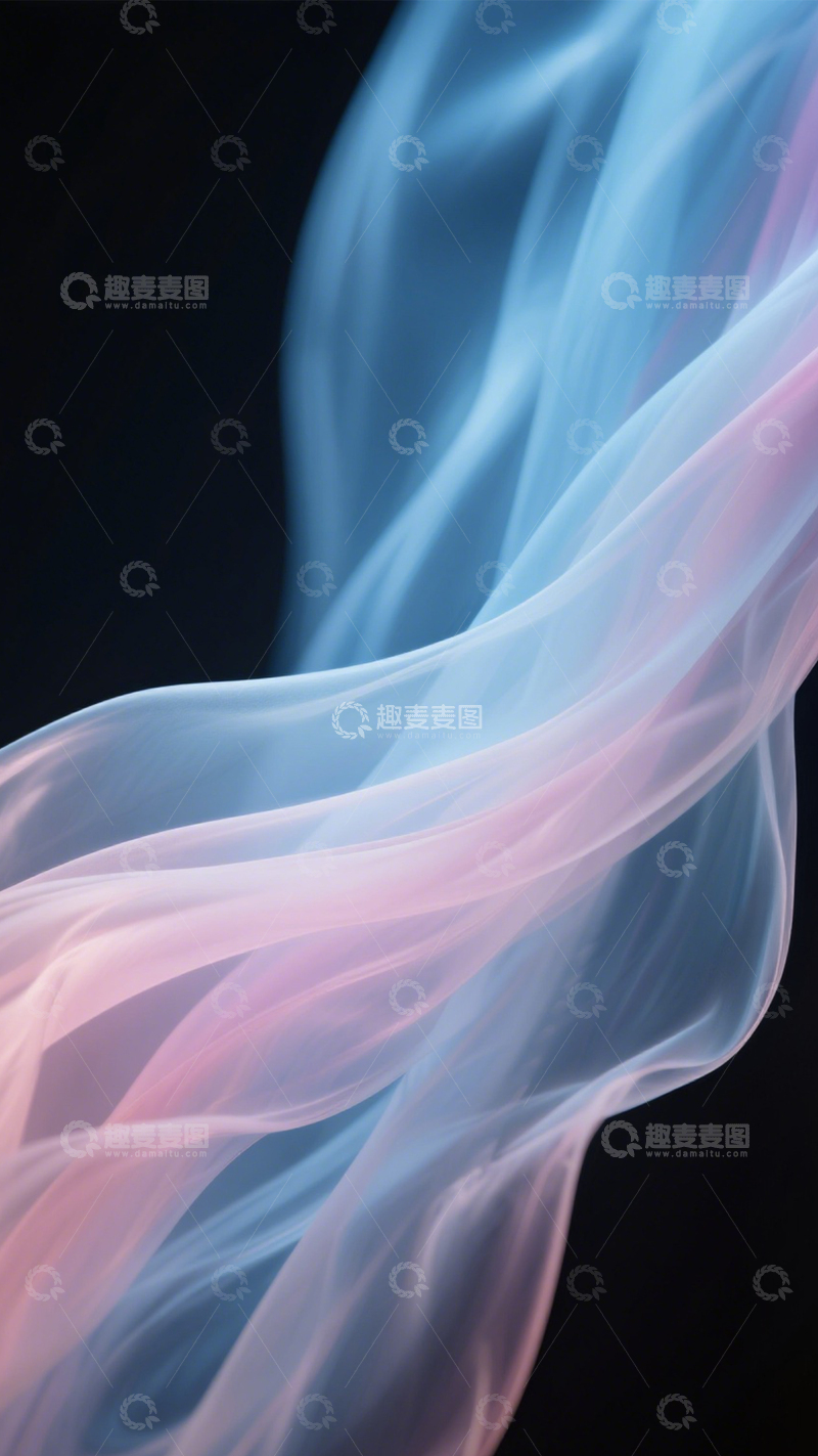 高清大图下载【趣麦麦图】轻纱色彩流动柔美梦幻艺术8