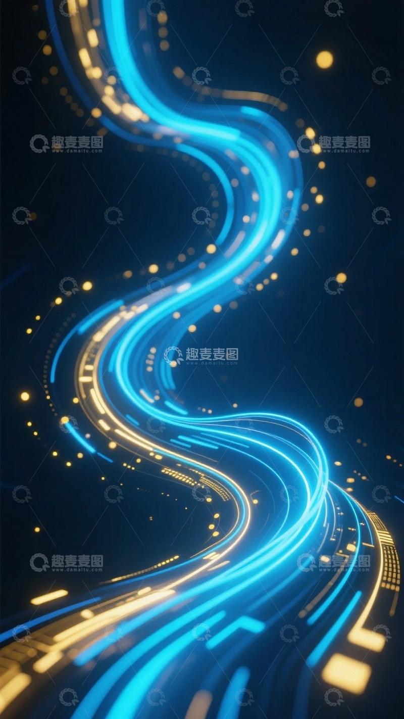高清大图下载【趣麦麦图】科技背景光线04