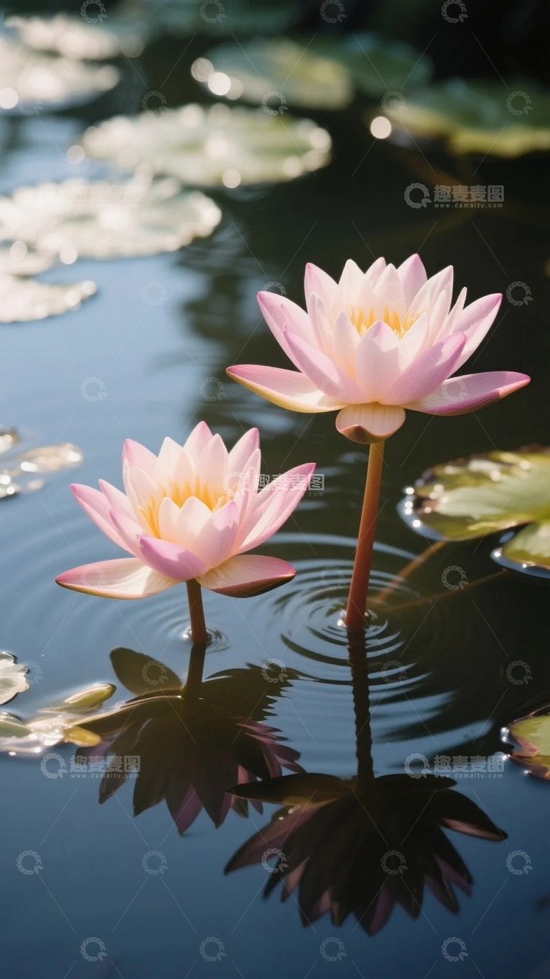 高清大图下载【趣麦麦图】静静开放的荷花02