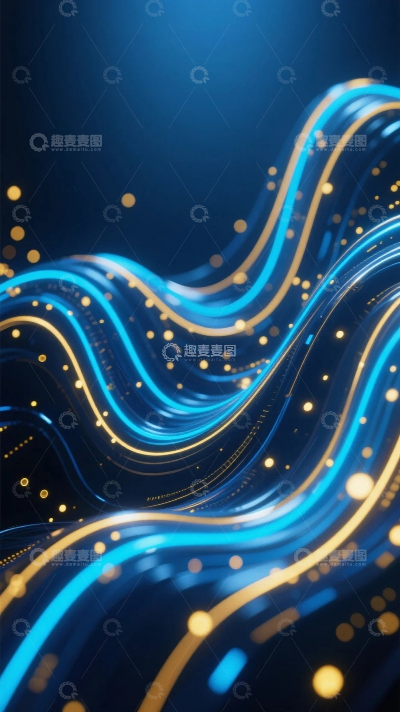 高清大图下载【趣麦麦图】科技背景光线03