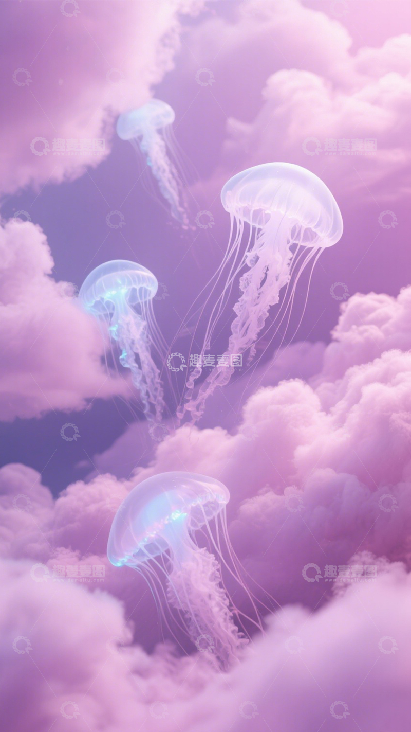 高清大图下载【趣麦麦图】水母梦幻飘逸2