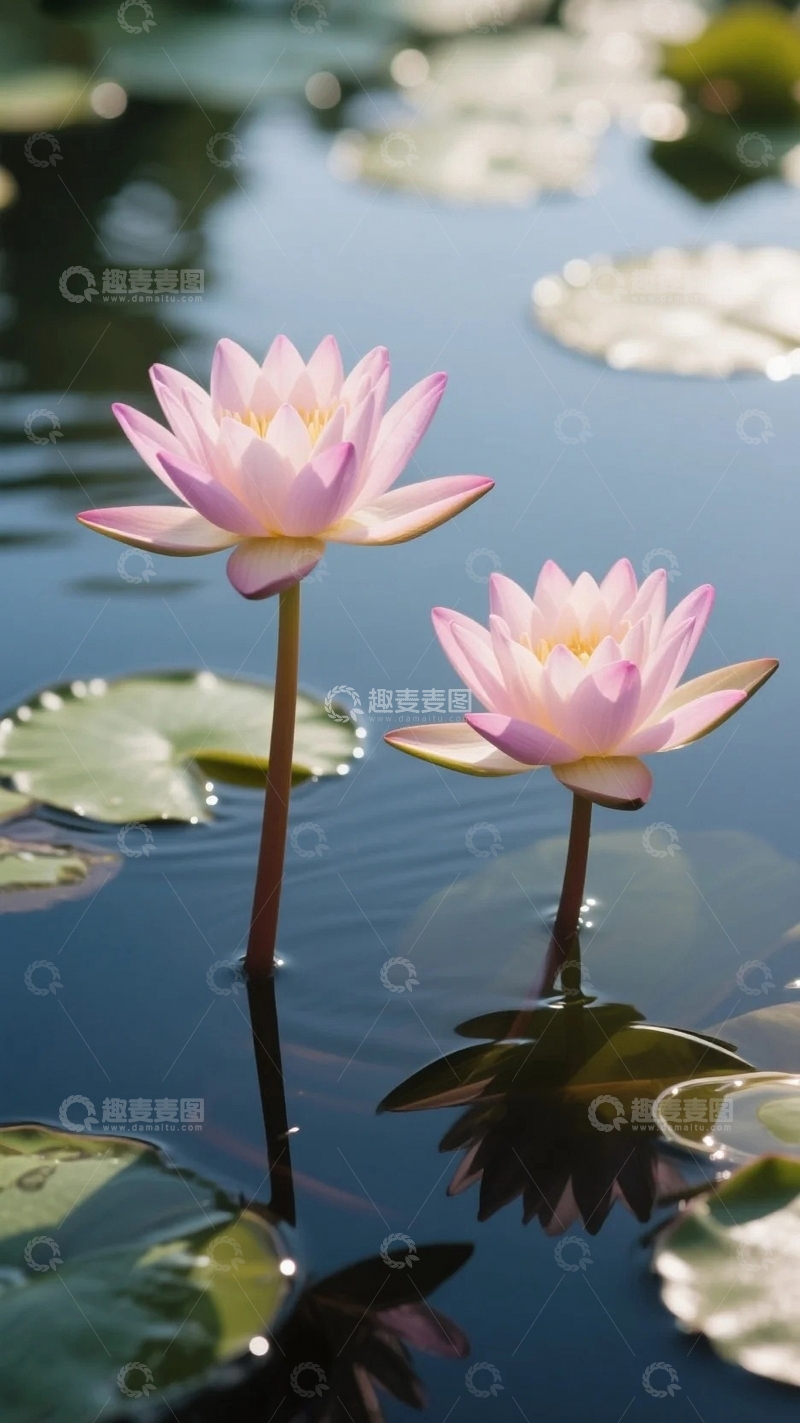 高清大图下载【趣麦麦图】静静开放的荷花01