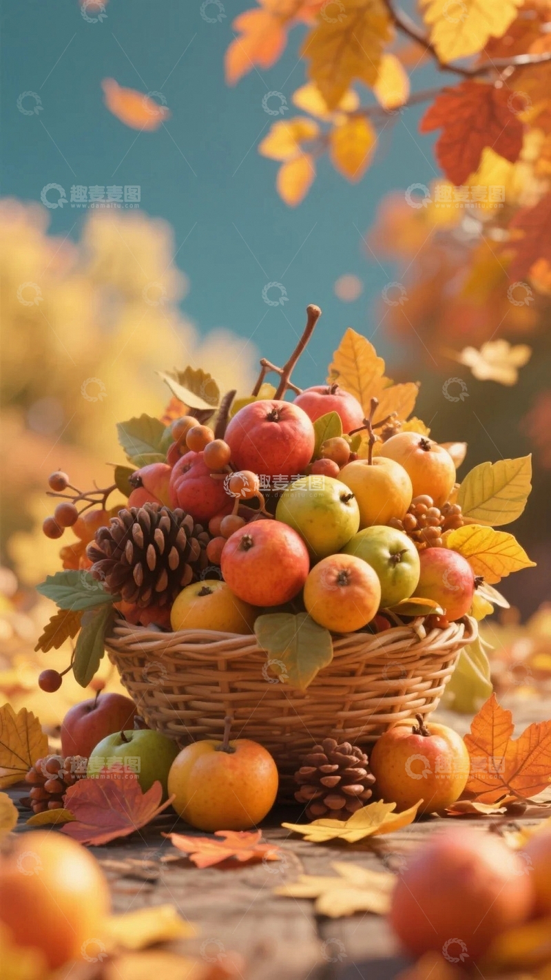 高清大图下载【趣麦麦图】秋天丰收的景象01
