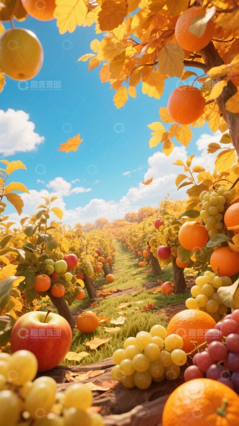 高清大图下载【趣麦麦图】秋天丰收的景象03