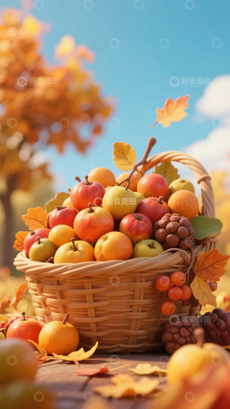 高清大图下载【趣麦麦图】秋天丰收的景象02