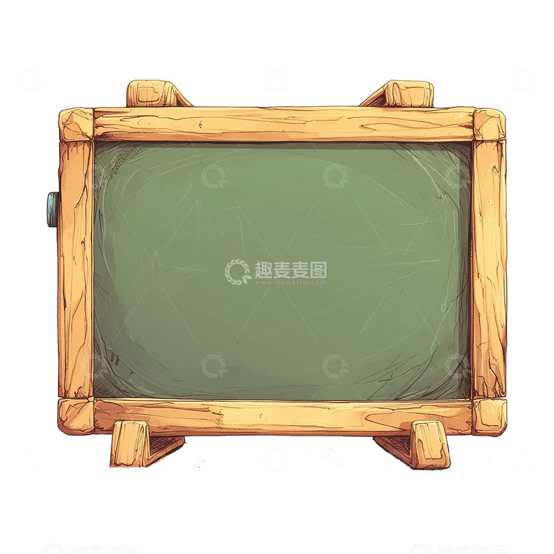 高清大图下载【趣麦麦图】-卡通插画一块黑板免抠元素10