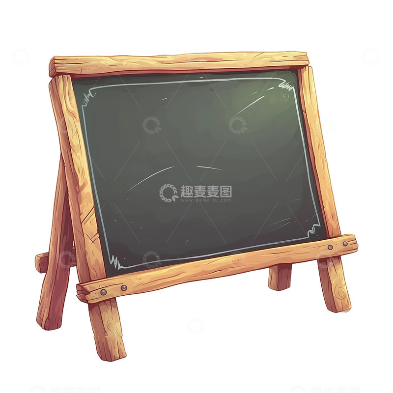 高清大图下载【趣麦麦图】-卡通插画一块黑板免抠元素11