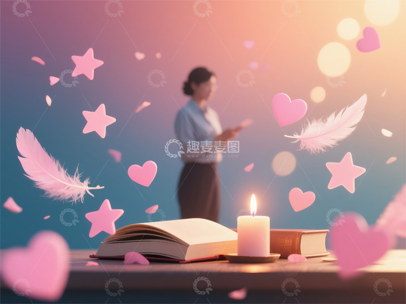 高清大图下载【趣麦麦图】教师节海报素材插画背景1