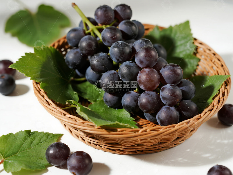 高清大图下载【趣麦麦图】一篮紫色的葡萄6