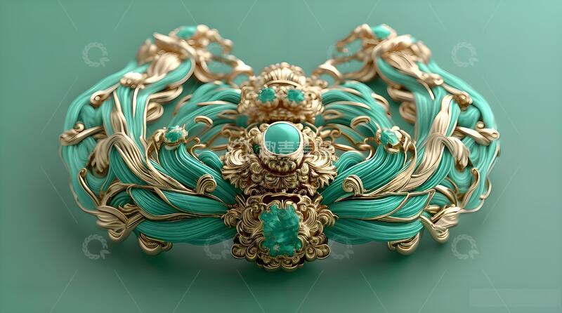 高清大图下载【趣麦麦图】中国风复古手镯手钏玉冠