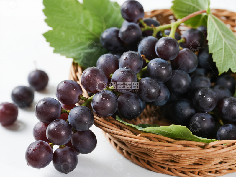 高清大图下载【趣麦麦图】一篮紫色的葡萄1