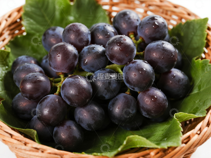 高清大图下载【趣麦麦图】一篮紫色的葡萄2