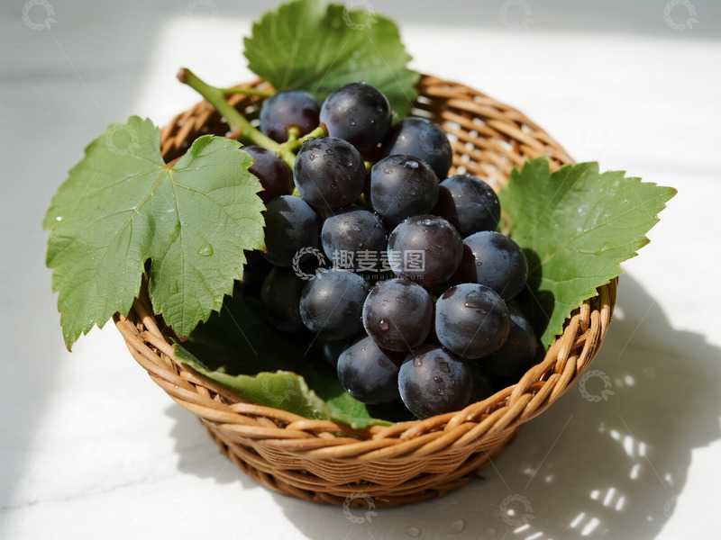 高清大图下载【趣麦麦图】一篮紫色的葡萄17