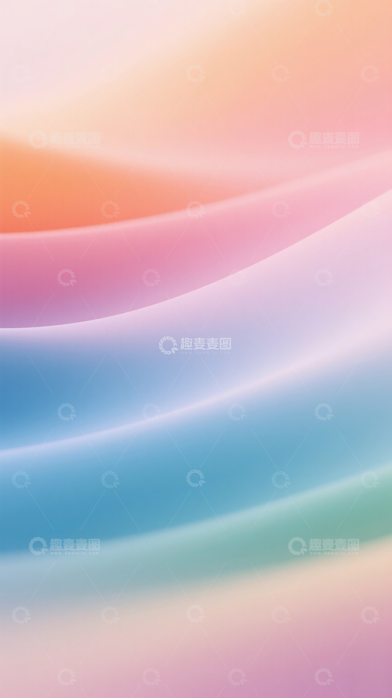 高清大图下载【趣麦麦图】渐变色彩背景流体艺术柔和色调抽象背景