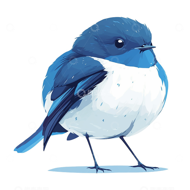 高清大图下载【趣麦麦图】卡通手绘可爱的一只小鸟免抠元素12