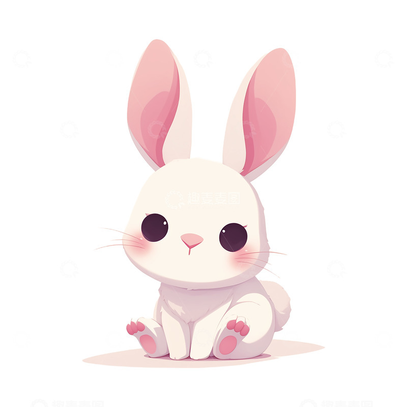 高清大图下载【趣麦麦图】卡通插画可爱小兔子免抠元素