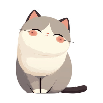 卡通插画一只小猫咪免抠元素
