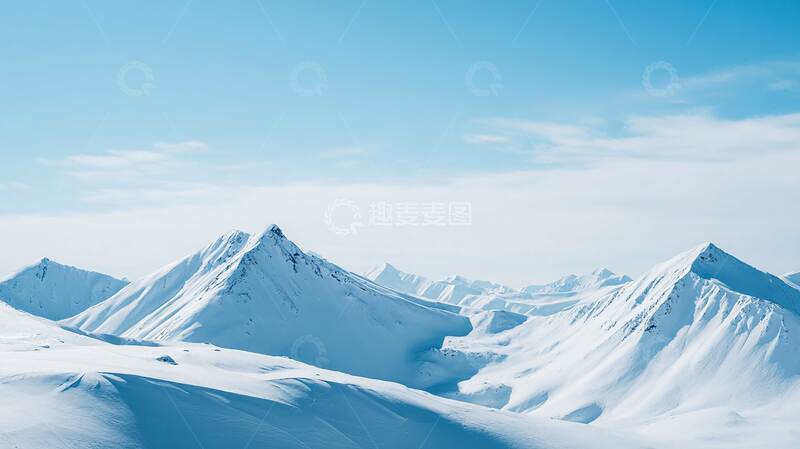 高清大图下载【趣麦麦图】雪山  皑皑  皎洁  