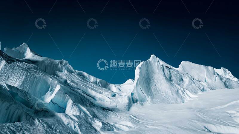高清大图下载【趣麦麦图】雪山  巍峨  嶙峋  