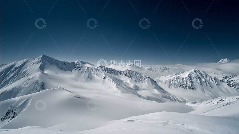高清大图下载【趣麦麦图】雪山  凛冽  恢弘 