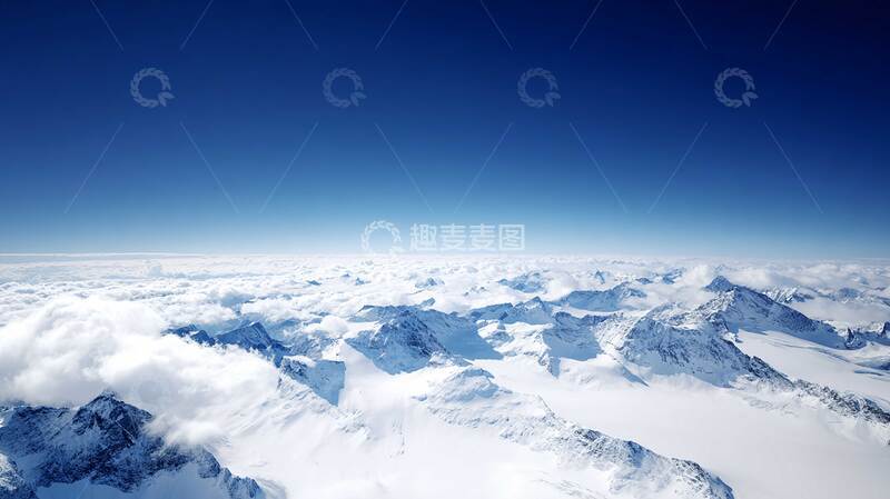 高清大图下载【趣麦麦图】雪山  磅礴  清寒 