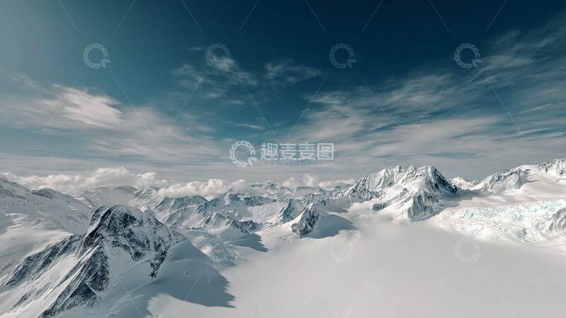 高清大图下载【趣麦麦图】雪山  凛冽  雄浑 