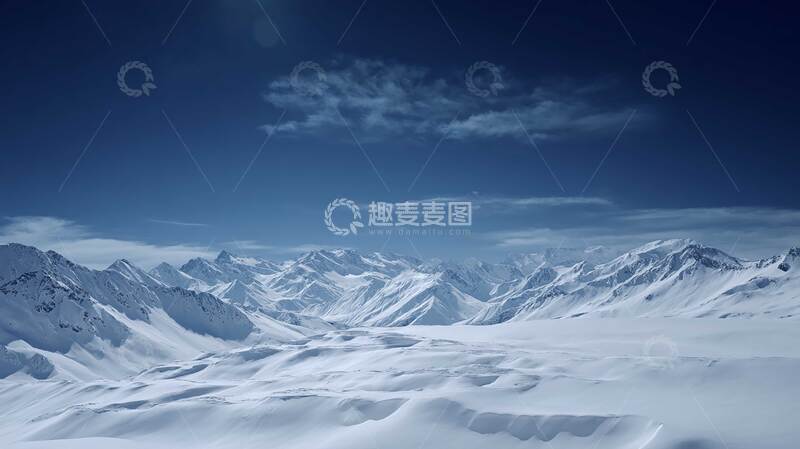 高清大图下载【趣麦麦图】雪山  凛冽  苍莽 